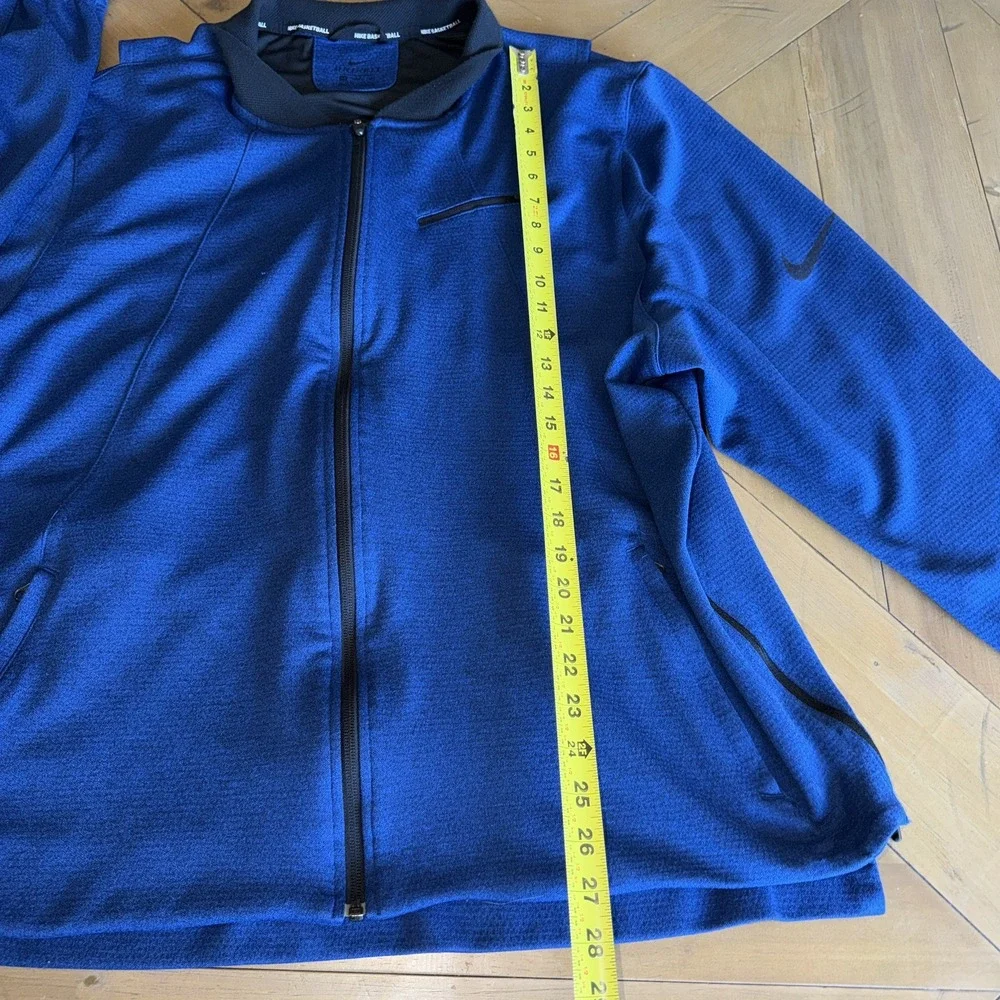 Men's Nike Dri-Fit Full Zip Basketball Blue Hoodie -Size 3XL Athletic